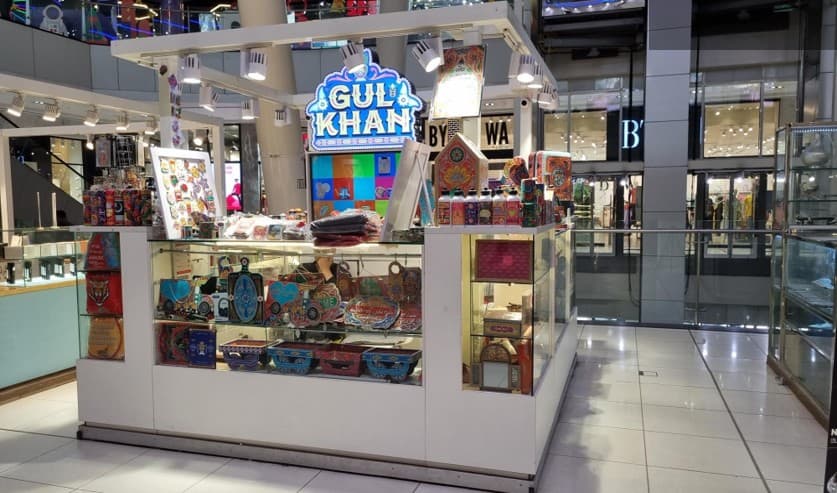 Gul Khan retail kiosk